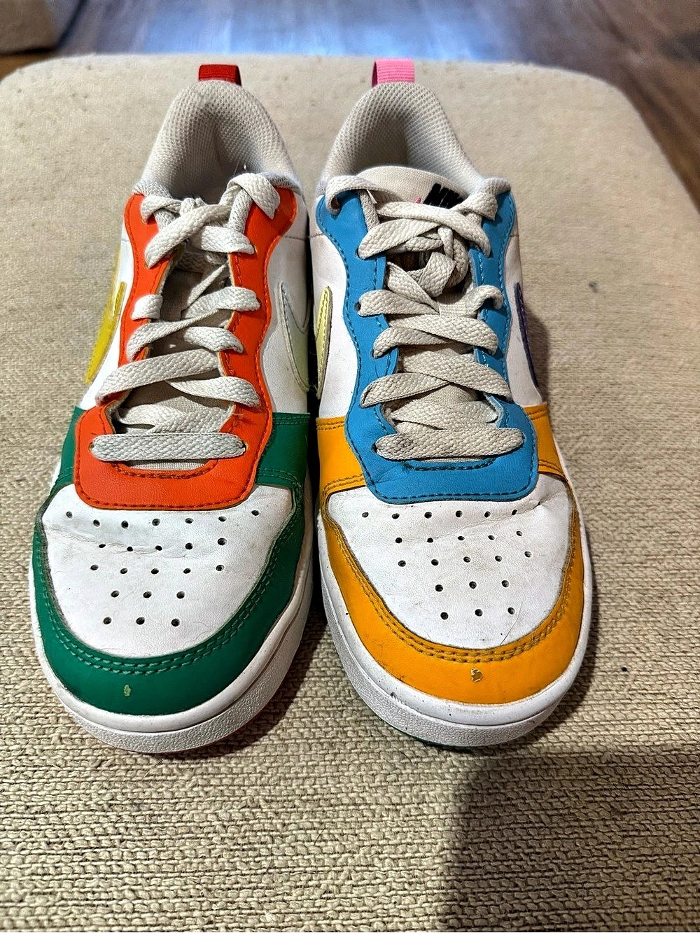 Nike Dunk Low Color Block Sneakers Girls US 4.5Y